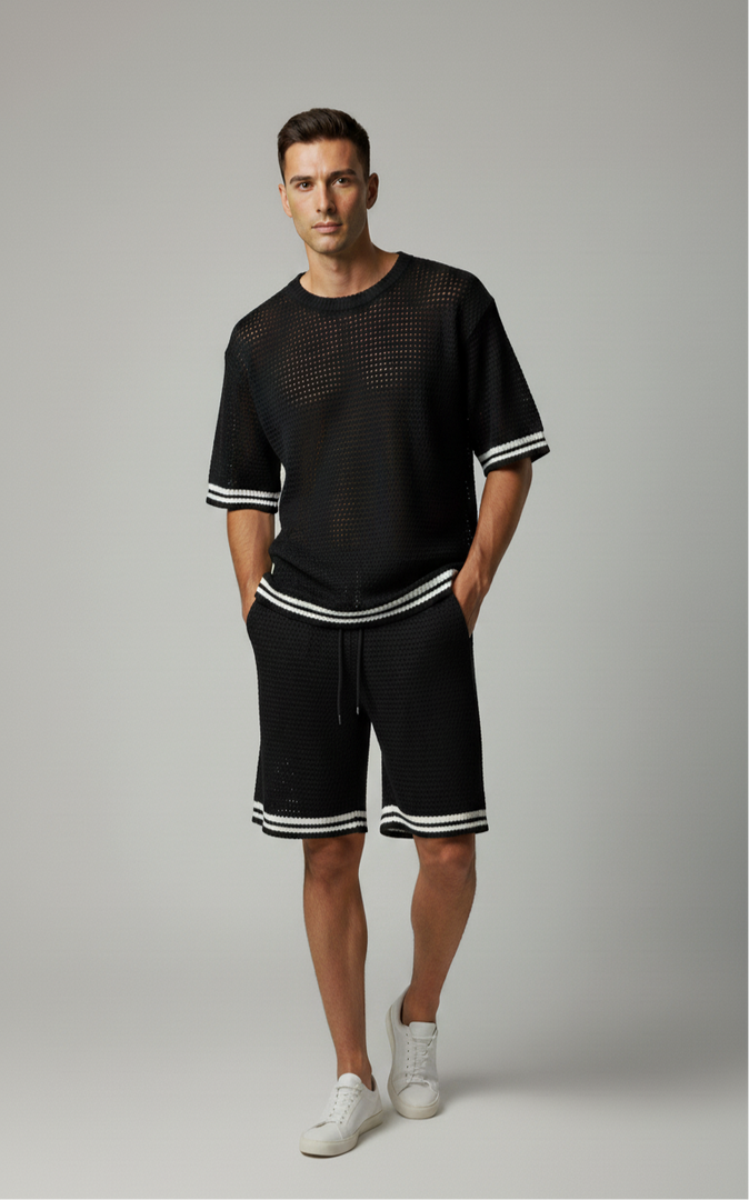 חליפת ריזורט שחורה